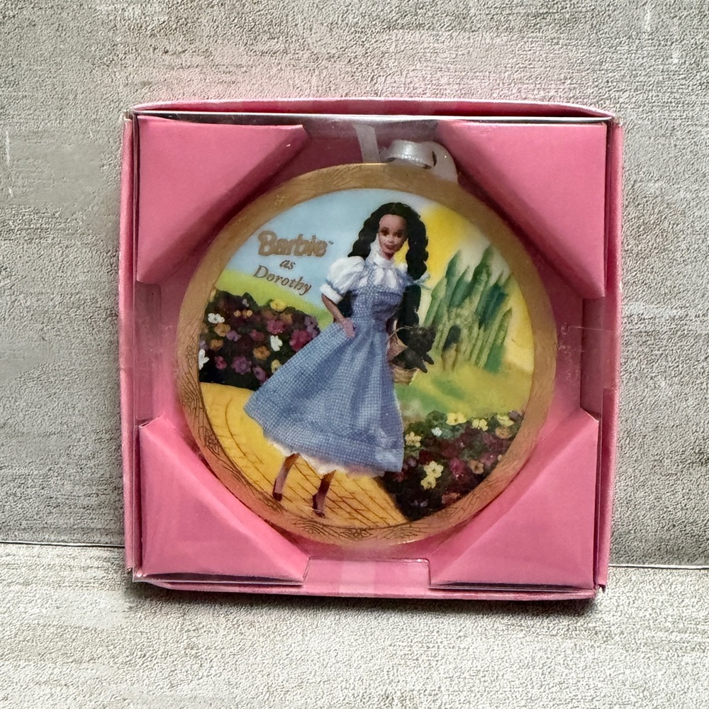 Vintage Barbie Wizard of Oz Ornament Dorthy Toto COA Numbered BNIB New Porcelain